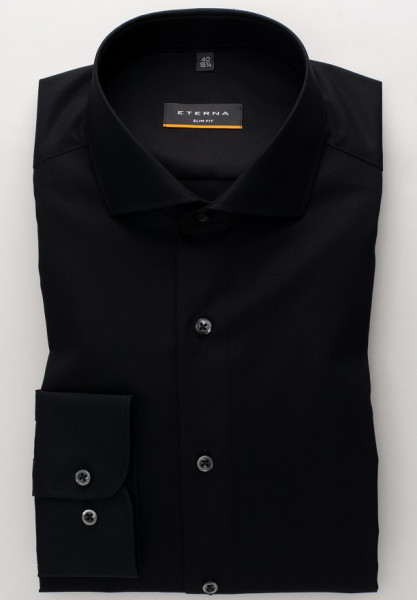 Businesshemd Slim fit schwarz - Eterna