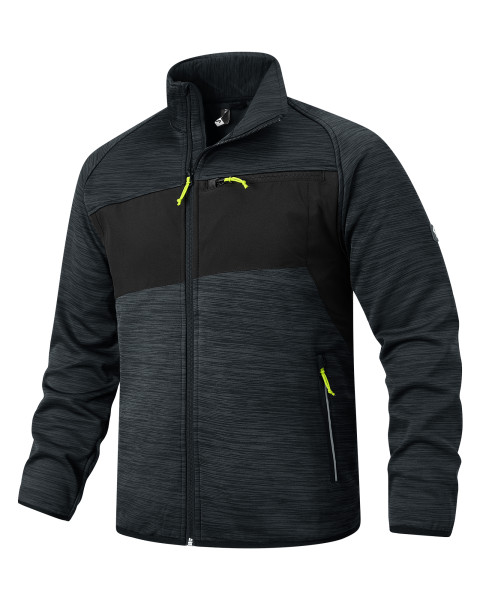 Scheibler Strick-Softshelljacke Steinbach anthrazit-meliert/schwarz