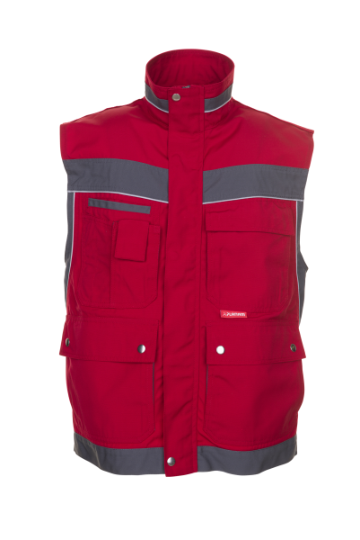 Planam Arbeitsweste Plaline rot/schiefer