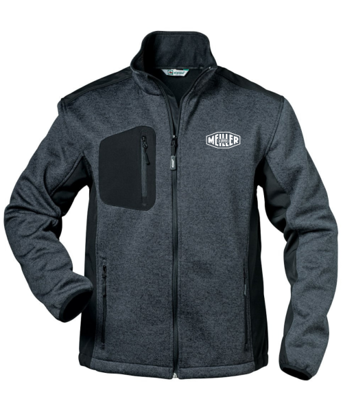 Strickfleece Innsbruck dunkelgrau mit MEILLER Stick