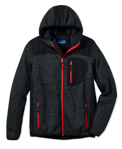 Scheibler Professional Strickjacke anthrazit-meliert/schwarz