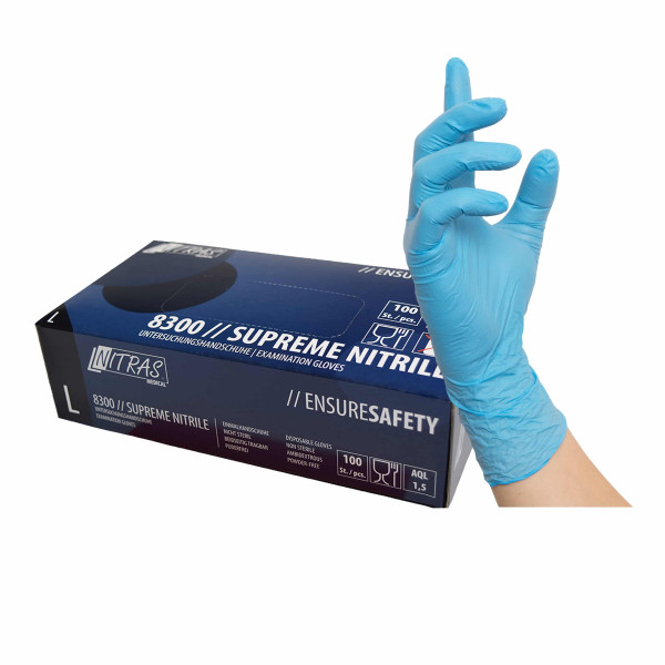 Nitras Medical Nitril Einweghandschuhe SUPREME NITRILE 100er Box